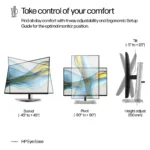 Monitorius HP Series 5 Pro 24 inch WUXGA Monitor - 524pn (9D9A7AA#ABB), vaizdas 12