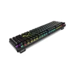 Klaviatūra Sharkoon SKILLER SGK36W, šoninis vaizdas su RGB LED apšvietimu