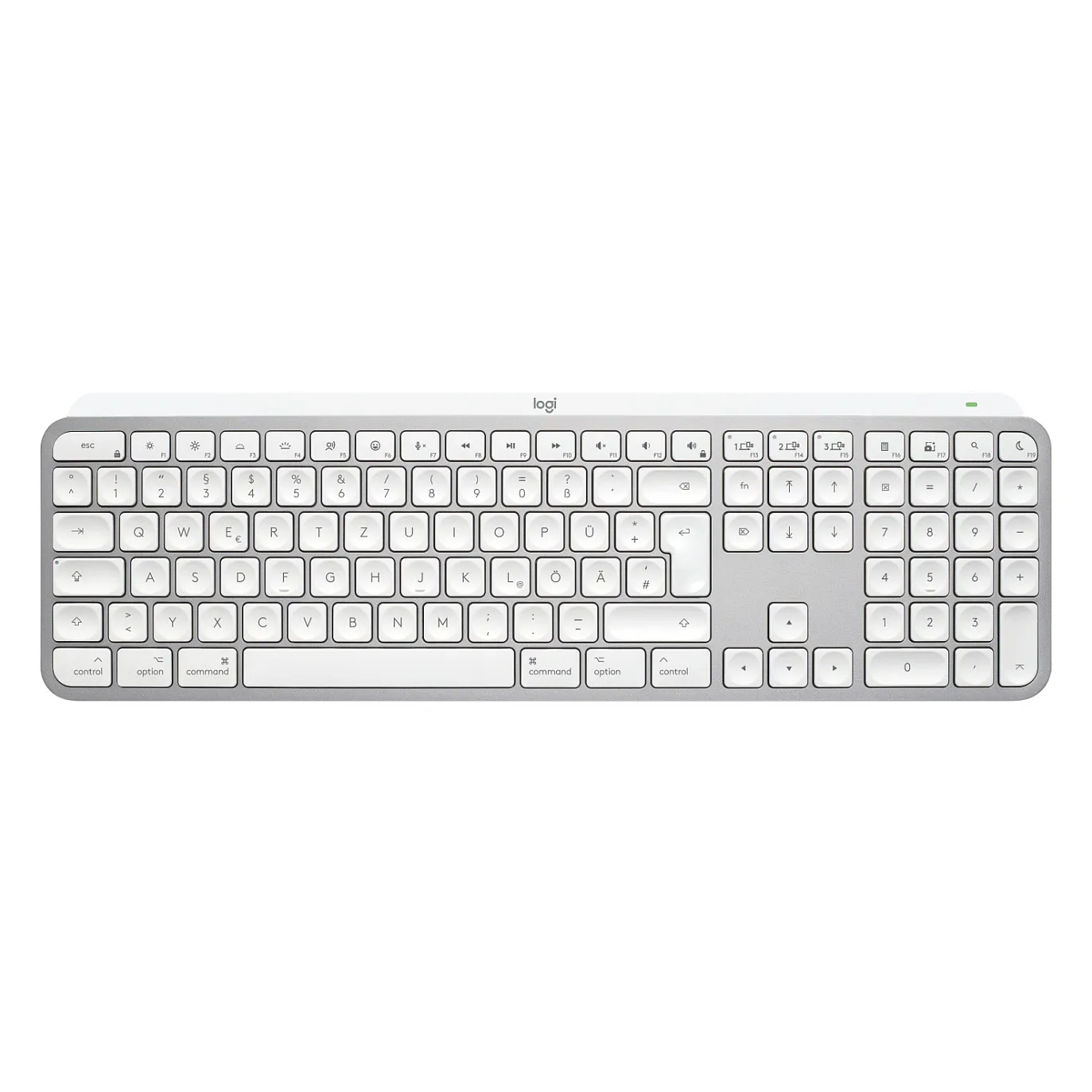 MX Keys S for Mac Logitech MX Keys S for Mac klaviatūra, belaidė su QWERTZ išdėstymu