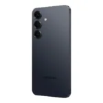 Samsung Galaxy S25 šoninis vaizdas, rodo mygtukus ir jungtis