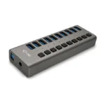 i-tec U3CHARGEHUB10 USB 3.0 įkrovimo HUB su 10 prievadų ir 48 W adapteriu