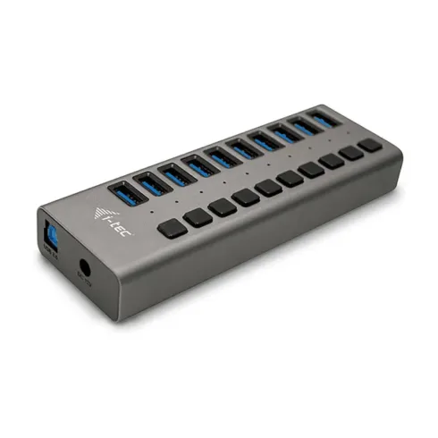 i-tec U3CHARGEHUB10 USB 3.0 įkrovimo HUB su 10 prievadų ir 48 W adapteriu