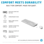 Klaviatūra HP Tastatur+Maus 230 Kabellos Weiß Deutsch (3L1F0AA#ABD), vaizdas 14