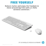 Klaviatūra HP Tastatur+Maus 230 Kabellos Weiß Deutsch (3L1F0AA#ABD), vaizdas 15