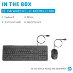 Klaviatūra HP 150 Wired Mouse and Combination (240J7AA#ABD), vaizdas 8