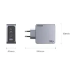 Įkroviklis Ugreen Nexode Pro 160W GaN Charger with USB-C Cable (25877), vaizdas 13