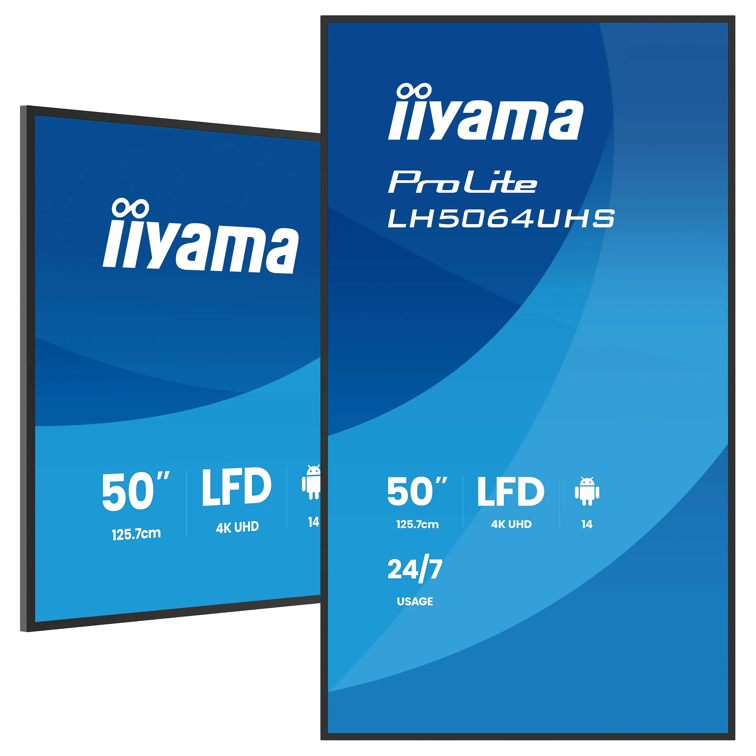 iiyama LH5064UHS-B1AG Signage Display Komercinis ekranas iiyama LH5064UHS-B1AG