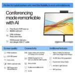 Monitorius HP Series 5 Pro 23.8 inch FHD USB-C Conferencing Monitor - 524pm (9E0G9UT#ABB), vaizdas 7