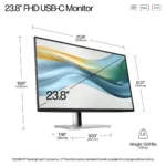 Monitorius HP Series 5 Pro 23.8 colių, matinis ekranas ir USB-C jungtis
