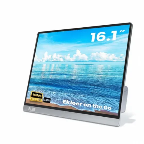 Monitorius EKLEER 16" Portable LCD Display USB Type-C ink. Travel Pouch (EK16FCG)