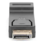 Adapteris Digitus DB-340602-000-S, matomas iš šono su HDMI ir DP jungtimis