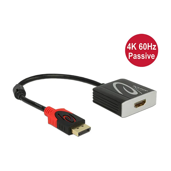 DeLOCK 0.2m, Displayport/HDMI Vaizdo laidas ar adapteris DeLOCK 0.2m, Displayport/HDMI (62719)