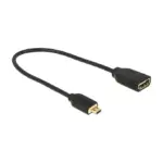 HDMI kabelis DeLOCK 0.2m, HDMI-A/HDMI Micro-D (65687)