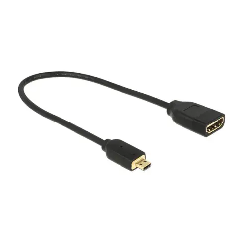 HDMI kabelis DeLOCK 0.2m, HDMI-A/HDMI Micro-D (65687)