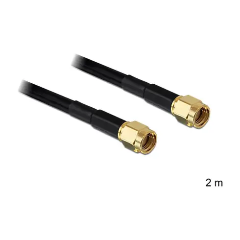 Koaksialinis kabelis DeLOCK RP-SMA - RP-SMA, 2m (88656)