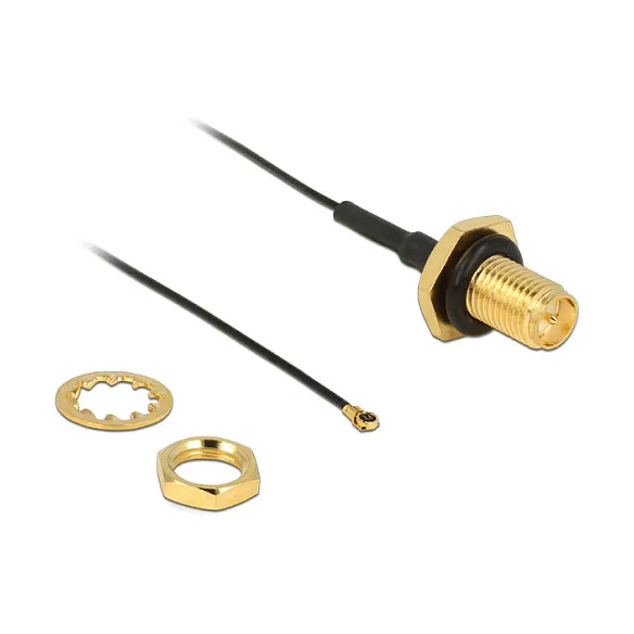 DeLOCK 0.2m, RP-SMA/MHF IV coaxial cable Koaksialinis kabelis DeLOCK 0.2m, RP-SMA/MHF IV (12460)