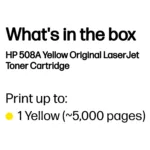 Tonerio kasetė HP 508A (CF362A), geltonos spalvos, vaizdas 3