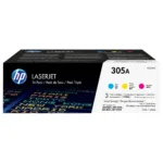 Tonerio kasetė HP 305A 3-pack (CF370AM), žydros, purpurinės ir geltonos spalvų