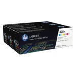 Tonerio kasetė HP 305A 3-pack (CF370AM), žydros, purpurinės ir geltonos spalvų, vaizdas 3