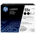 Tonerio kasetė HP 55X 2-pack High Yield (CE255XD), juodos spalvos