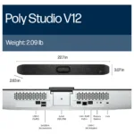 HP Poly Studio V12 USB Video Bar No Power Supply