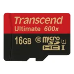 Atminties kortelė Transcend 16GB microSDHC Class 10 UHS-I (Ultimate) (TS16GUSDHC10U1)