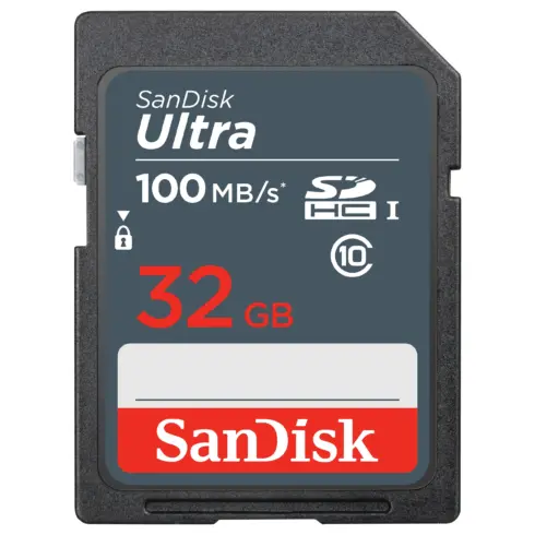 Atminties kortelė SanDisk Ultra 32GB SDHC Mem Card 100MB/s (SDSDUNR-032G-GN3IN)