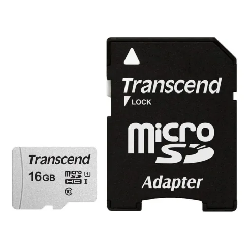 Atminties kortelė Transcend microSDHC 300S 16GB (TS16GUSD300S-A)