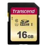 Atminties kortelė Transcend 16GB, UHS-I, SD (TS16GSDC500S), vaizdas 2