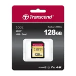 Atminties kortelė Transcend 128GB UHS-I U3 SD (TS128GSDC500S), vaizdas 2