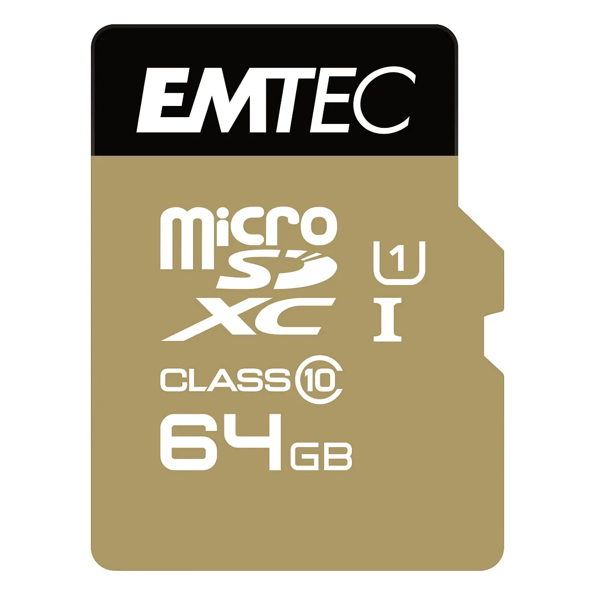 Emtec microSD Class10 Gold+ 64GB Atminties kortelė Emtec microSD Class10 Gold+ 64GB (ECMSDM64GXC10GP)