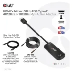 CLUB3D CAC-1336 video cable adapter