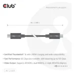 Thunderbolt kabelis CLUB3D CAC-2501, vaizdas 4
