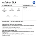 HP ProDesk 4 Mini G1i CU5-235T 16GB/512GB WLAN W11Pro