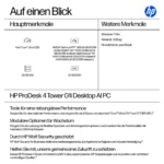 Stacionarus kompiuteris HP ProDesk 4 TWR G1I CU5-235/32GB/512GB/W11Pro (9H7M4ET#ABD), vaizdas 3