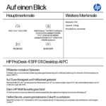 Stacionarus kompiuteris HP ProDesk 4 SFF G1i CU7-265/16GB/512GB/W11Pro (9H7M1ET#ABD), vaizdas 3