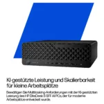 HP EliteDesk 8 SFF G1I su atidarytu korpusu ir matomais vidiniais komponentais