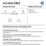Stacionarus kompiuteris HP EliteDesk 8 TWR G1i CU5-235/32GB/512GB/RTXA400/W11Pro WLAN (99M80ET#ABD), vaizdas 3
