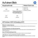 Stacionarus kompiuteris HP ProDesk 4 SFF G1i CU5-235/32GB/512GB/W11Pro (9H7M0ET#ABD), vaizdas 3