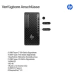 HP Z1 TWR G1i Ultra7 265 vPro su 32GB RAM ir 1TB saugykla, šoninis vaizdas