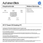 HP Z1 TWR G1i Ultra7 265 su 32GB RAM ir 1TB saugykla, šoninis vaizdas