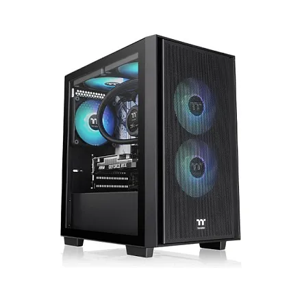 Thermaltake Versa H16 TG ARGB Thermaltake Versa H16 TG ARGB, Micro Tower, su grūdintu stiklu