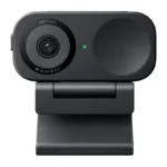 Web kamera Insta360 Link 2C, matoma iš šono, su klipso tvirtinimu