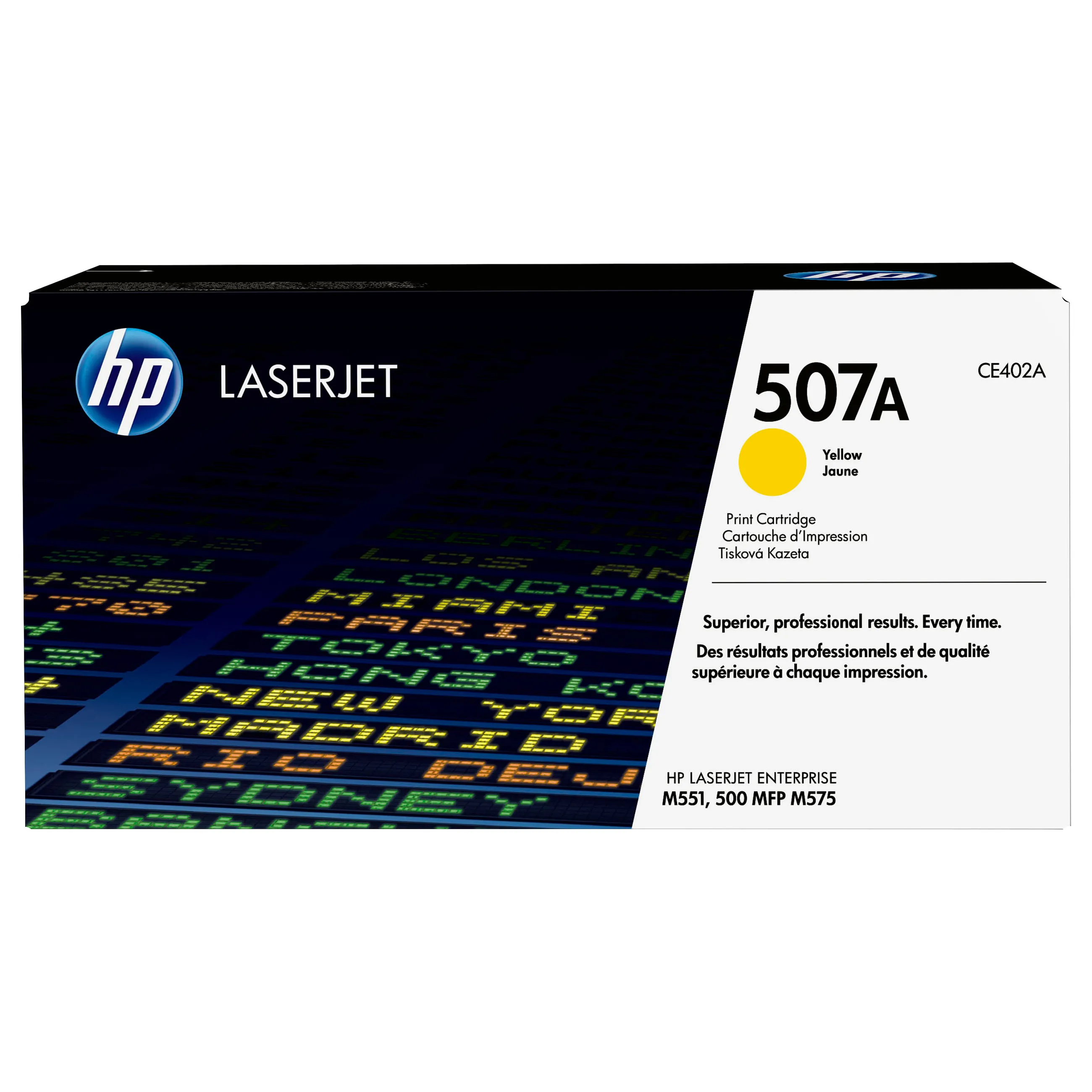 HP 507A Yellow Original LaserJet toner cartridge Tonerio kasetė HP 507A (CE402A), geltonos spalvos