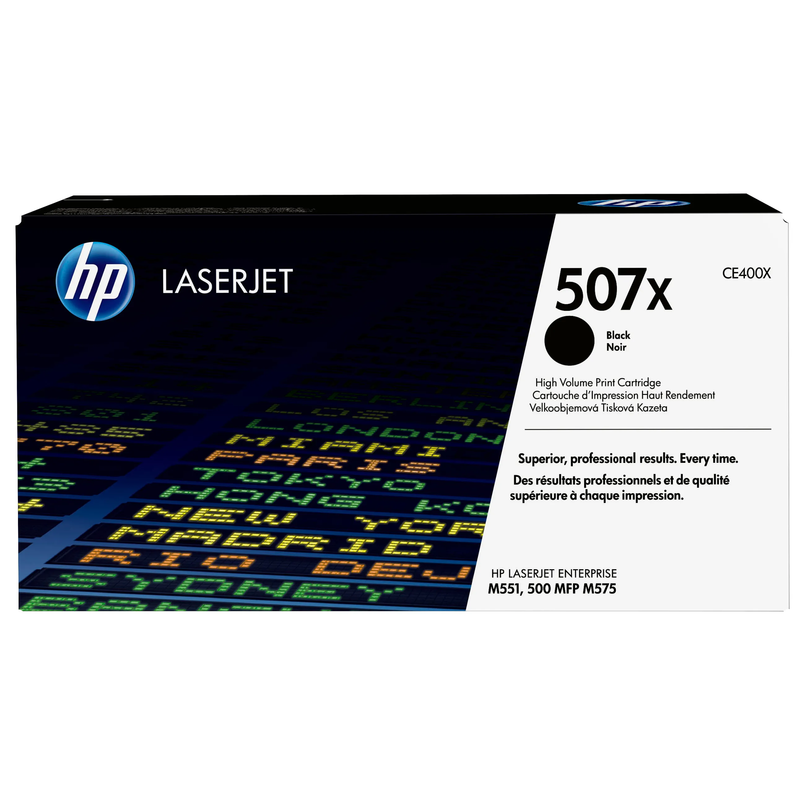 HP 507X High Yield Black Original LaserJet toner cartridge Tonerio kasetė HP 507X High Yield (CE400X), juodos spalvos
