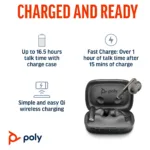Ausinės HP Poly Voyager Free 60+M su įkrovimo dėklu ir adapteriu