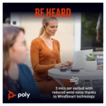 HP Poly Voyager Free 60+M ausinės su įkrovimo dėklu ir adapteriu