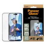 Apsauginis stiklas PanzerGlass Screen Protector iPhone 16, 15, Ultra-Wide Fit (2861), vaizdas 2