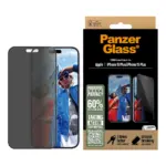 Apsauginis stiklas PanzerGlass 2-Way Privacy Screen Protector iPhone 16 Plus, 15 Plus (P2863), vaizdas 2