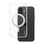 Telefono dėklas PanzerGlass CARE by Case Transparent w. Silver Kickstand & MagSafe iPhone 16 (1325)